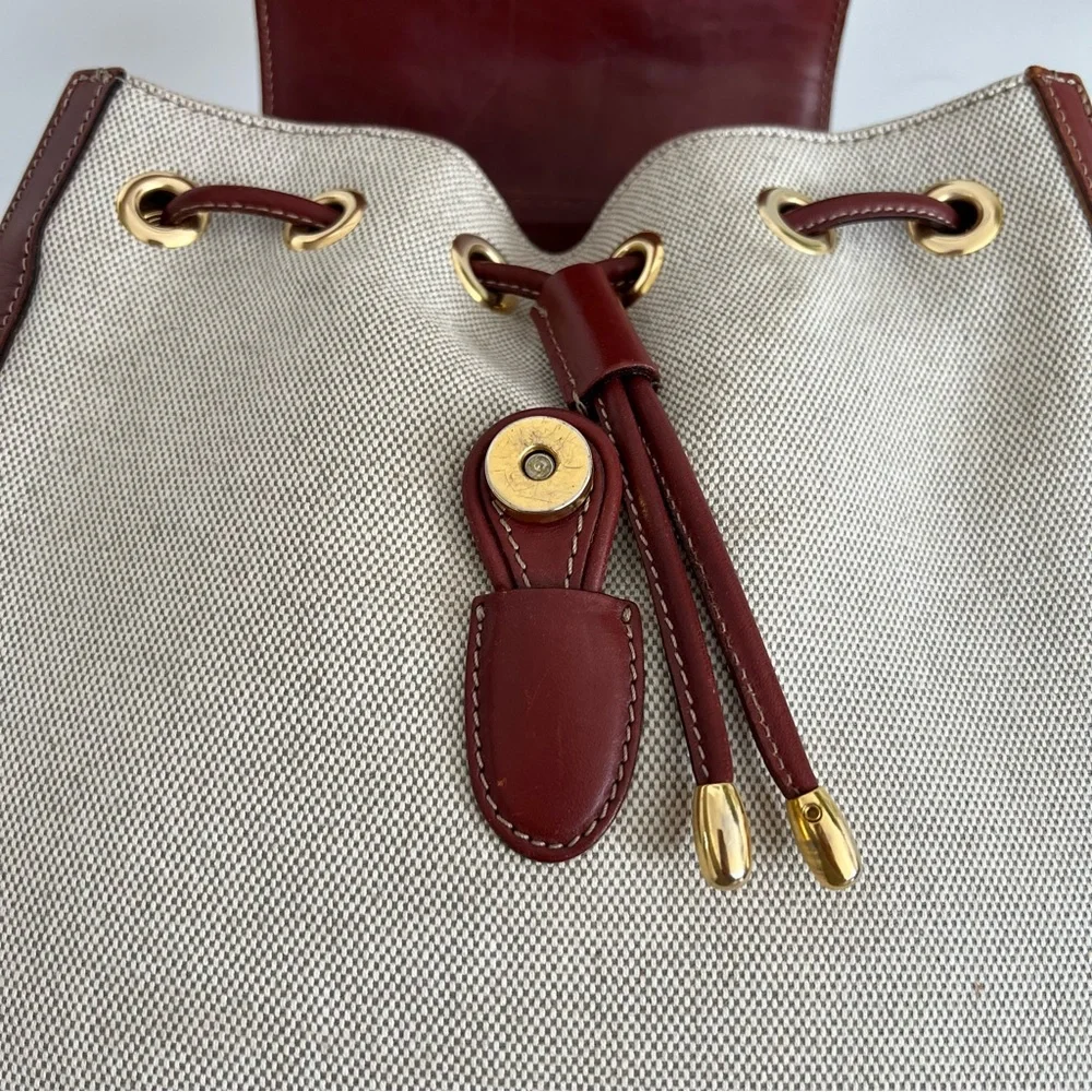 Vintage Bally Leather & canvas backpack - Picture 7 of 10